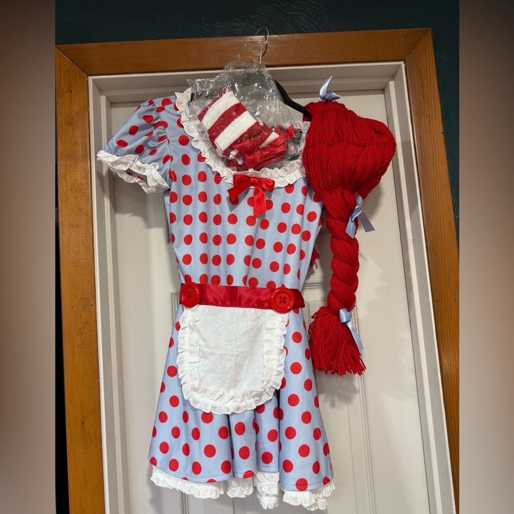 Polka Dot Rag Doll Costume for Women’s XS NWOT